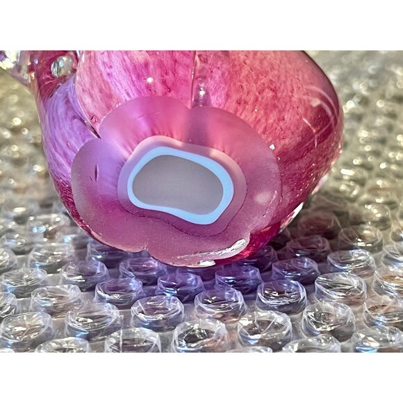 Blown Glass Pink Elephant Figurine 5.5" Tall Decorative Collectible Handcrafted - Picture 8 of 11